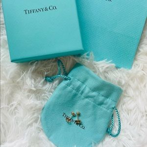 BRAND NEW TIFFANY ROSE GOLD BEAN EARRINGS